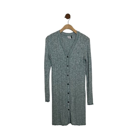 Anthropologie Akemi & Kin Heathered Chateaux Longline Duster Cardigan - Picture 2 of 16